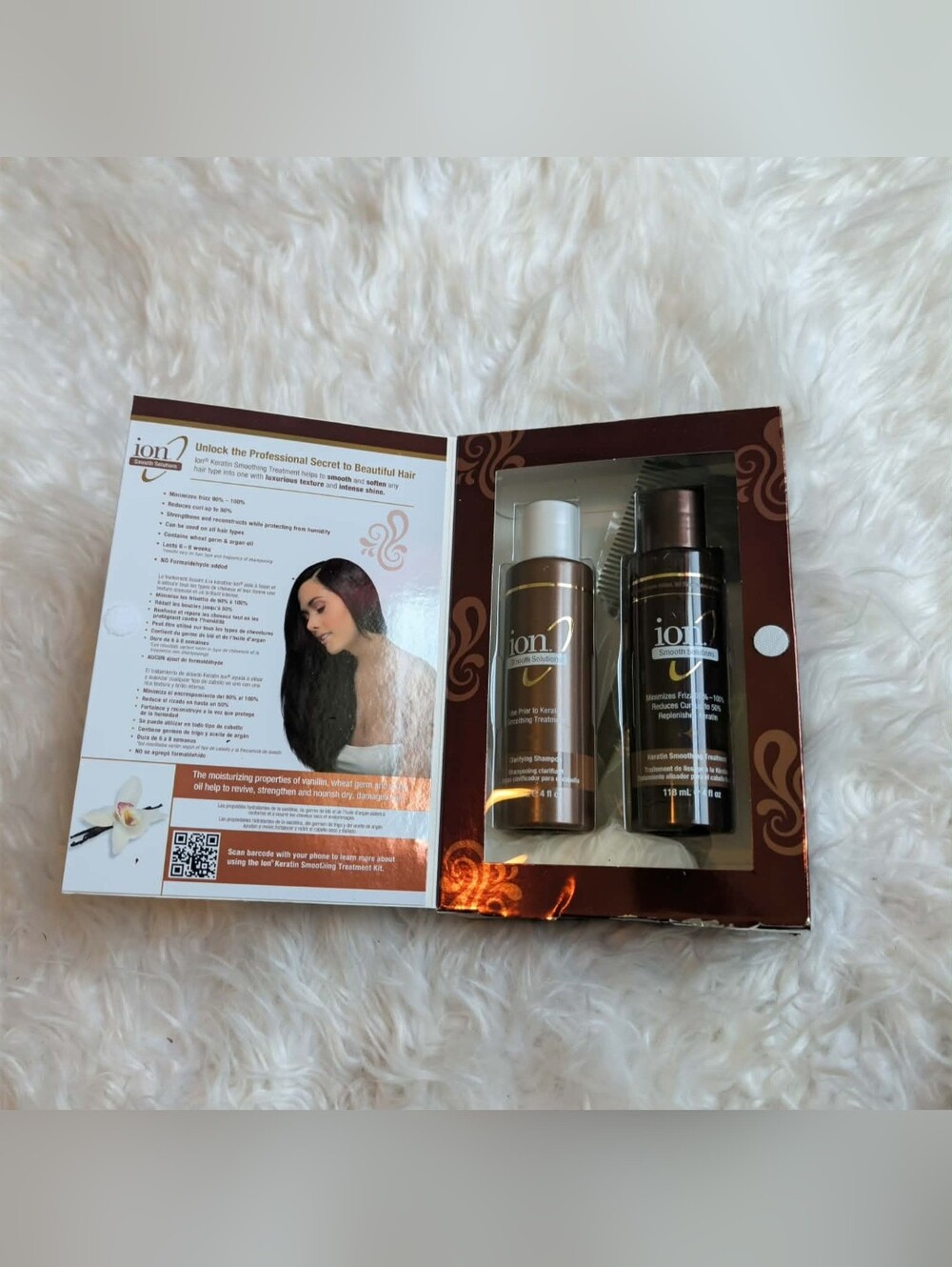 ✨️New ION Professional Hair Treatment Kit - Brown & White Bottles Keratin